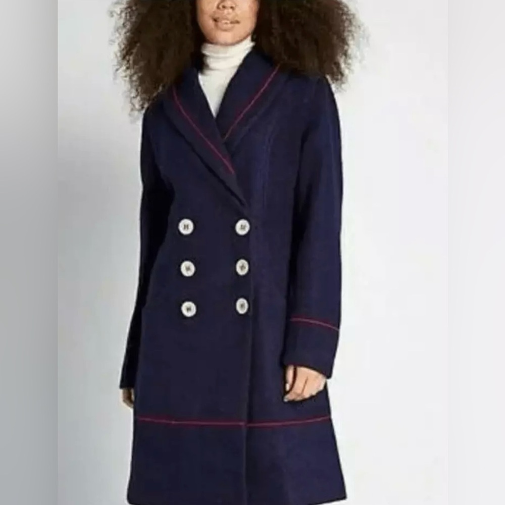 Modcloth Royal Monk women’s navy peacoat size XS